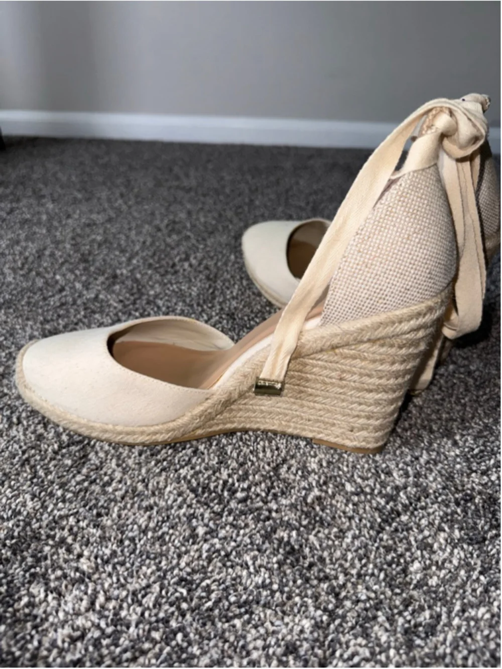 Women's Just Fab Jenala Espadrille Wedge in Ivory Size 12